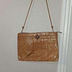 Gianni Bini Tan Pleated Shoulder Bag